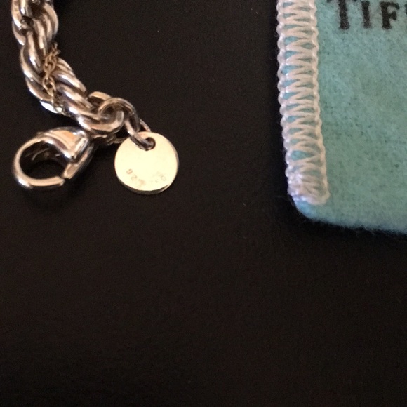 Tiffany Sterling/14K Rope Bracelet And Pouch EUC - Picture 2 of 2